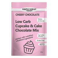 Simply Swap Foods Cheeky Chocolate Low Carb Cupcake and Cake Mix 250g