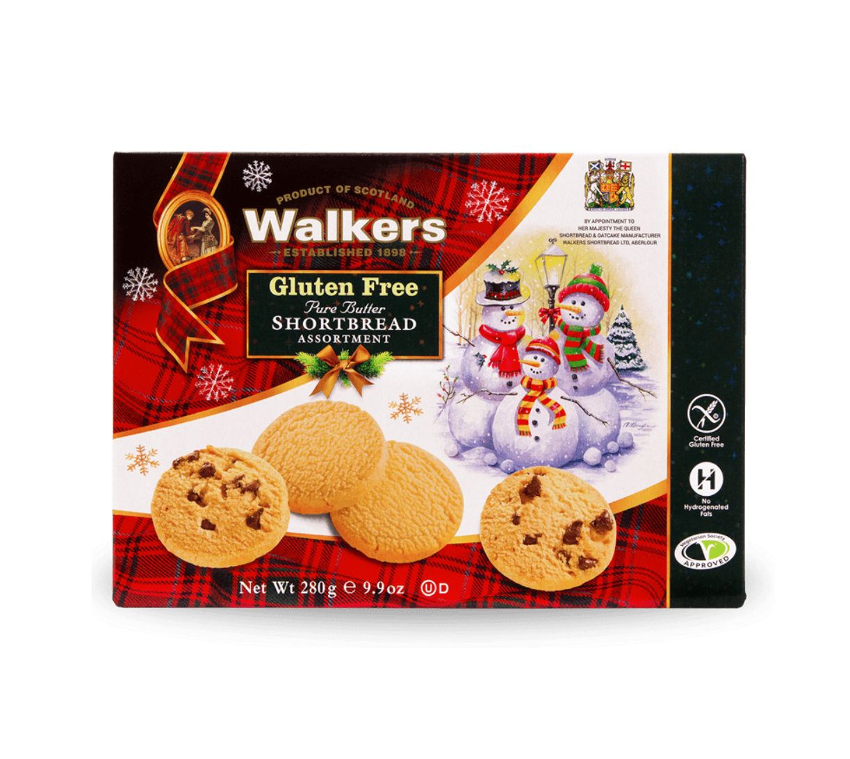 Buy Walkers Gluten Free Shortbread Assortment (Festive Box) 280g Online