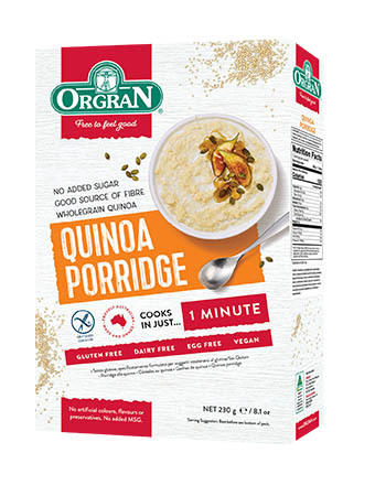 This particular gluten free porridge is first choice and full of goodness. The high fibre content makes it a good choice 