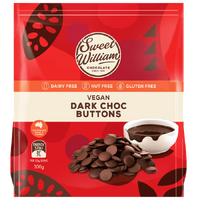 Sweet William Dark Choc Baking Buttons 300g