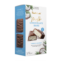 Health Lab Mylk Chocolate Bars Carries Coconut (4 Pack) 160g