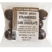 Totally Pure Fruits Strawberries Dark Chocolate 100g