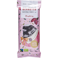 Bennetto Natural Foods Dark Raspberry Chocolate 30g