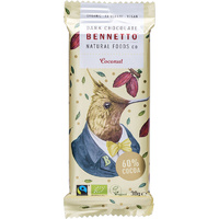 Bennetto Natural Foods Dark Coconut Chocolate 30g
