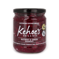 Kehoes Organic Beetroot & Ginger Sauerkraut 410g