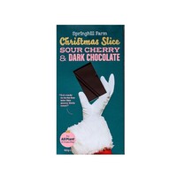 Springhill Farm Christmas Slice Sour Cherry & Dark Chocolate 150g