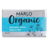 Marlo Organic Butter Unsalted 250g