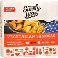 Simply Wize Gluten Free Vegetarian Samosas (8 Pack) 200g