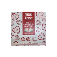 Moo Free Vegan White Raspberry Truffles Gift Box (Red) 108g
