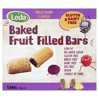 Leda Baked Fruit Filled Bars Triple Berry Flavour (5 Pack) 190g 