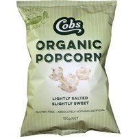 Cobs Organic Popcorn Lightly Salted Slightly Sweet 120g