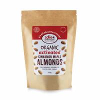 2die4 Organic Activated Almonds Cinnamon Maple 250g