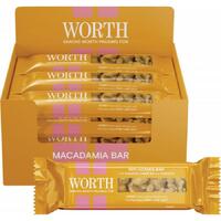 Worth Foods Macadamia Bar Honey & Pink Lake Salt 40g
