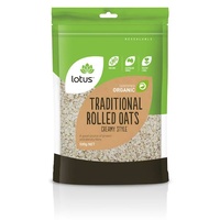 Lotus Traditional Creamy Style Organic Rolled Oats 1kg
