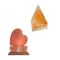 Saltco Salt Lamp Mini Heart/Pyramid Marble Base