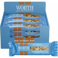 Worth Foods Macadamia Bar White Chocolate & Caramel 40g