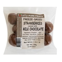 Totally Pure Fruits Strawberries Milk Chocolate 100g