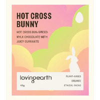 Loving Earth Hot Cross Bunny Bun Spiced Mylk Chocolate 45g