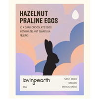Loving Earth Hazelnut (Praline) Eggs Dark Chocolate 95g