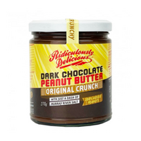 Ridiculously Delicious Dark Choc Peanut Butter Crunchy Spead 270g