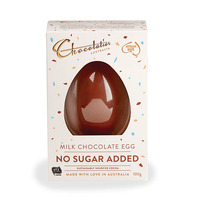 Chocolatier (no sugar added) Pure milk chocolate egg 100g
