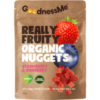 GoodnessMe Really Fruity Organic Nuggets Strawberry & Blueberry 50g