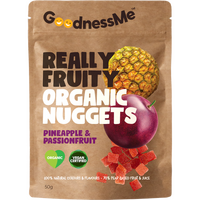 GoodnessMe Really Fruity Organic Nuggets Pineapple & Passionfruit 50g