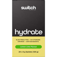 Switch Nutrition Hydrate Electrolyte No Added Sugar Lemon Lime 20x6g