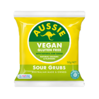 Aussie Vegan Lolly Sour Grubs 50g