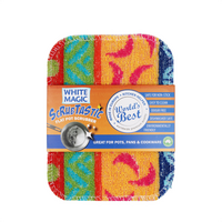 White Magic Pot Scrubber Scrubtastic Flat 1pk