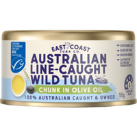 East Coast Tuna Co Wild Tuna Chunk in Olive Oil 185g
