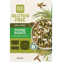 Olive Green Organics GF Mung Bean & Quinoa Penne Rigate 250g