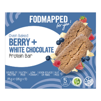 Fodmapped Oven Baked Berry & White Chocolate Protein bars 210g