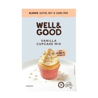 Well & Good Vanilla Cupcake Mix 510g