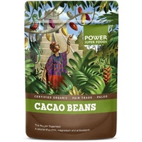 Power Super Foods Organic Whole Raw Cacao Beans 125g