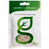 Gourmet Organic Herbs Organic Whole White Pepper 40g