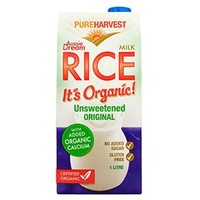 Pure Harvest Organic Rice Milk (Unsweetened & Calcium) 1L
