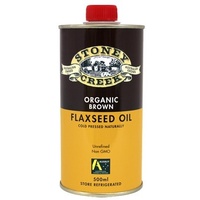 Stoney Creek Organic Brown Flaxseed Oil 500ml