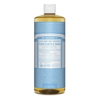 Dr Bronners Unscented Baby Mild Castile Liquid Soap 946ml