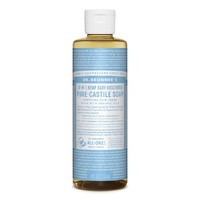 Dr Bronners Unscented Baby Mild Castile Liquid Soap 237ml