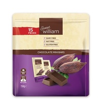 Sweet William Dairy Free Chocolate Mini Bars (15 Pieces) 150g 
