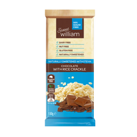 Sweet William No Added Sugar Rice Crackle Chocolate 100g