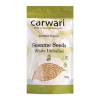 Carwari Certified Organic White Unhulled Sesame Seeds 200g