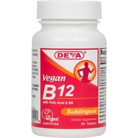 Deva Vegan Vitamin B12 with Folic Acid & B6 1000mcg (90 Tabs)