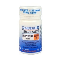 Schuessler Tissue Salts -Comb N: Menstrual Pain, 125 tabs