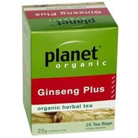 Planet Organics Ginseng Plus Herbal Tea 25 Teabags