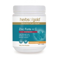 Herbs of Gold Zinc Forte + C - Raspberry Flavour- 100g