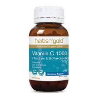Herbs of Gold Vitamin C 1000 Plus Zinc & Bioflavonoids - 60 tabs