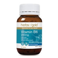 Herbs of Gold Vitamin B6 200mg (60 Tablets)