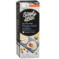 Simply Wize Gluten Free Poppy Seed Wafers 100g